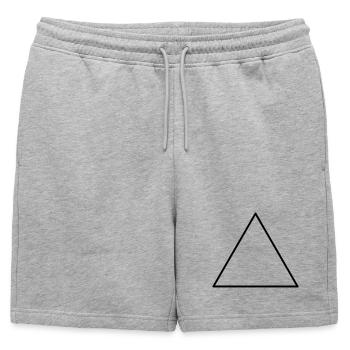 Triangle symbolique équilatéral - Short de survêtement homme premium - gris chiné - Devant - AI Model Male 178 light (178cm)