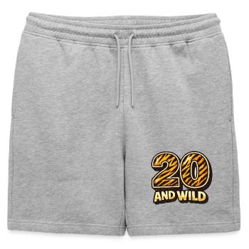 Rayures de tigre des vingt et sauvages - Short de survêtement homme premium - gris chiné - Devant - AI Model Male 178 light (178cm)