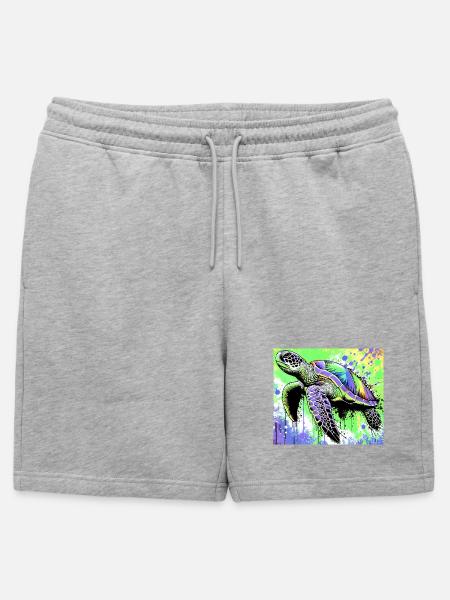 turtle - Mens' Premium Organic Sweatshorts - heather grey