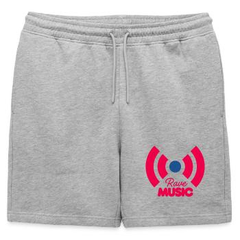 Musique rave Signal néon - Short de survêtement homme premium - gris chiné - Devant - AI Model Male 178 light (178cm)