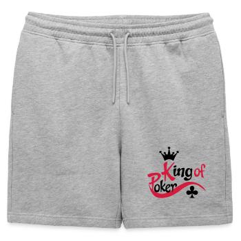 poker - Short de survêtement homme premium - gris chiné - Devant - AI Model Male 178 light (178cm)