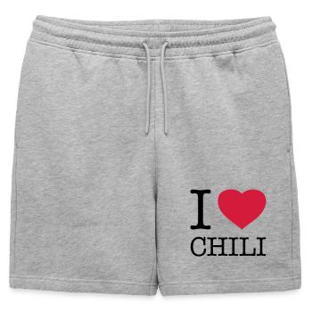 I LOVE CHILI - Short de survêtement homme premium - gris chiné - Devant - AI Model Male 178 light (178cm)