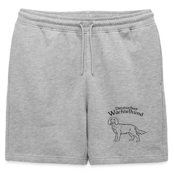 Wachtelhund - Männer Premium Organic Sweatshorts - Grau meliert - Vorne - AI Model Male 178 light (178cm)