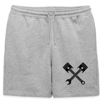 Clé de piston du moteur croisée - Short de survêtement homme premium - gris chiné - Devant - AI Model Male 178 light (178cm)