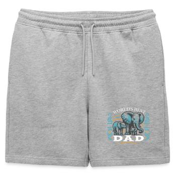Fête des Pères Papa 2 Enfants Papa Papa Éléphant Papafant - Short de survêtement homme premium - gris chiné - Devant - AI Model Male 178 light (178cm)
