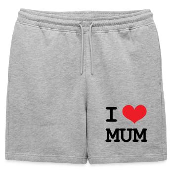 J'aime ma maman - Fête des Mères - Short de survêtement homme premium - gris chiné - Devant - AI Model Male 178 light (178cm)