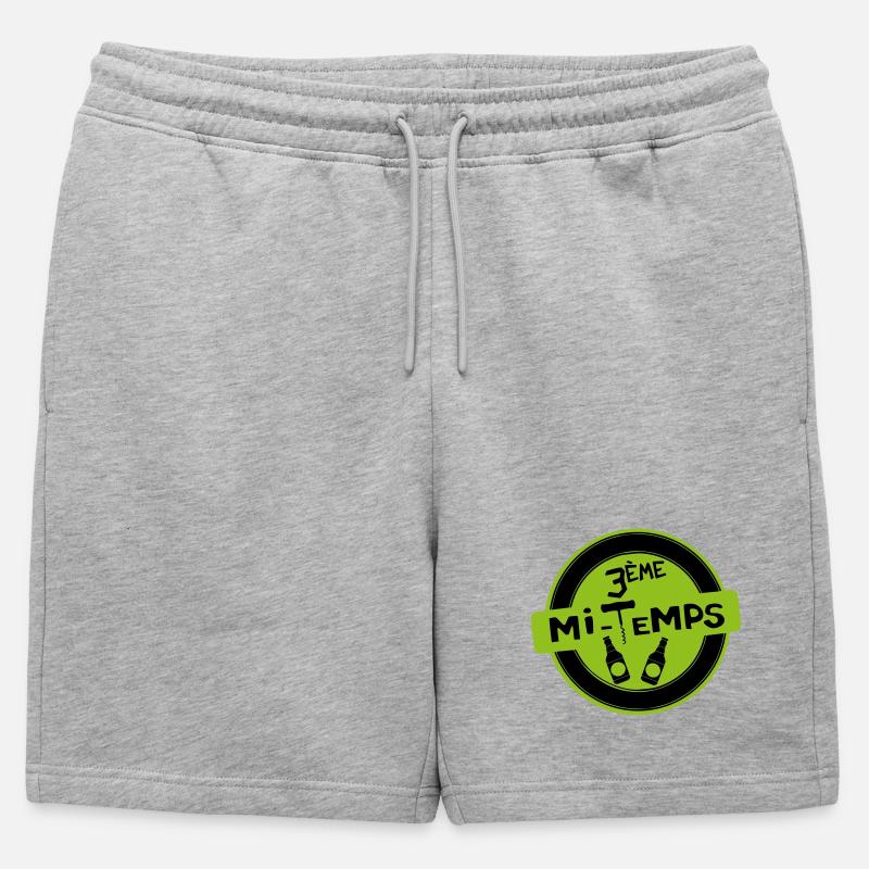 3. Halbzeit - Männer Premium Organic Sweatshorts - Grau meliert