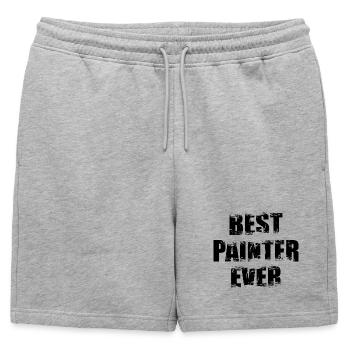 Meilleur peintre et vernisseur - Short de survêtement homme premium - gris chiné - Devant - AI Model Male 178 light (178cm)