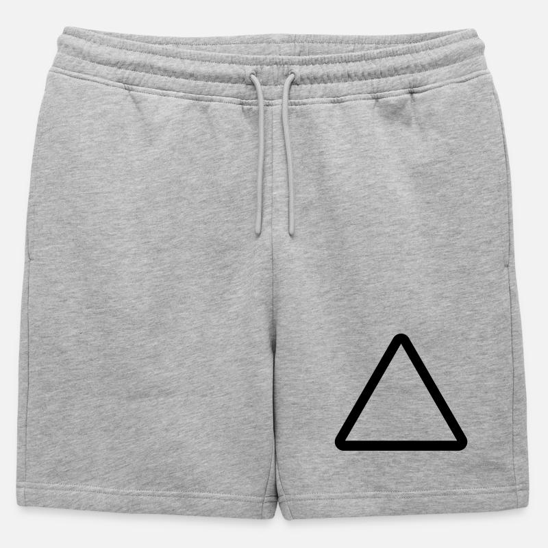 Baustelle, Warnschild Vorlage, Danger Warning - Männer Premium Organic Sweatshorts - Grau meliert