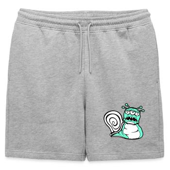 escargot extraterrestre monstre Halloween extraterrestre - Short de survêtement homme premium - gris chiné - Devant - AI Model Male 178 light (178cm)