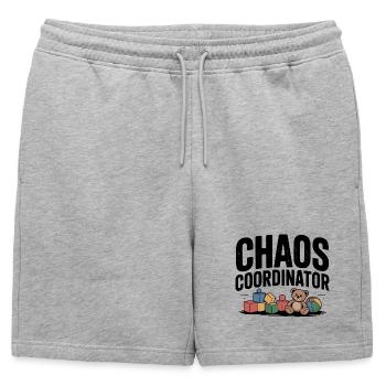 coordinateur du chaos - Short de survêtement homme premium - gris chiné - Devant - AI Model Male 178 light (178cm)