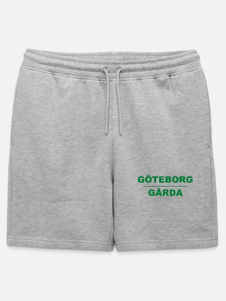 Göteborg Gårda – Green-black design - Mens' Premium Organic Sweatshorts - heather grey