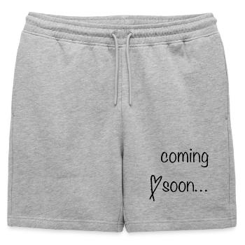 À venir Lettering - Short de survêtement homme premium - gris chiné - Devant - AI Model Male 178 light (178cm)