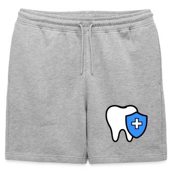 Tooth Icon Dentist - Mens' Premium Organic Sweatshorts - heather grey - Front - AI Model Male 178 light (178cm)