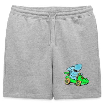 Aventure de karting Shark Racer - Short de survêtement homme premium - gris chiné - Devant - AI Model Male 178 light (178cm)