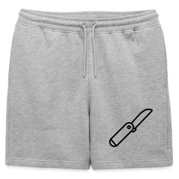 couteau suisse - Short de survêtement homme premium - gris chiné - Devant - AI Model Male 178 light (178cm)