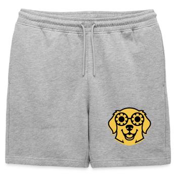 Cool Retriever Lunettes Hippie - Short de survêtement homme premium - gris chiné - Devant - AI Model Male 178 light (178cm)