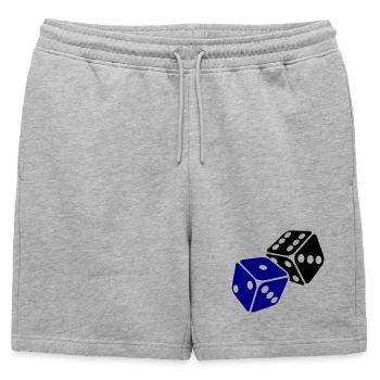 Blue Cube Minimal Design - Short de survêtement homme premium - gris chiné - Devant - AI Model Male 178 light (178cm)