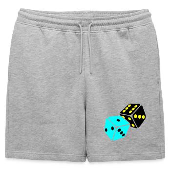 Salle de jeux Neon Cube - Short de survêtement homme premium - gris chiné - Devant - AI Model Male 178 light (178cm)