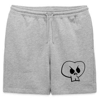Skull II - Short de survêtement homme premium - gris chiné - Devant - AI Model Male 178 light (178cm)