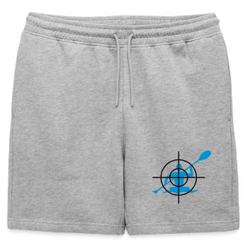 Canoë-kayak en ligne de mire - Short de survêtement homme premium - gris chiné - Devant - AI Model Male 178 light (178cm)