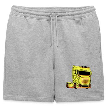 Chauffeur de camion Chauffeur de camion Camion Brummi - Short de survêtement homme premium - gris chiné - Devant - AI Model Male 178 light (178cm)