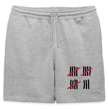 18 years - birthday - Mens' Premium Organic Sweatshorts - heather grey - Front - AI Model Male 178 light (178cm)