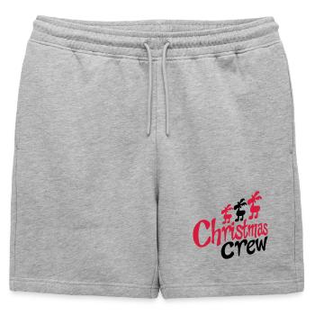 Funny moose for Christmas - Mens' Premium Organic Sweatshorts - heather grey - Front - AI Model Male 178 light (178cm)