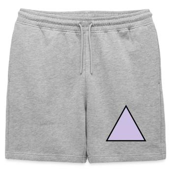 forme de triangle hippie triangle - Short de survêtement homme premium - gris chiné - Devant - AI Model Male 178 light (178cm)