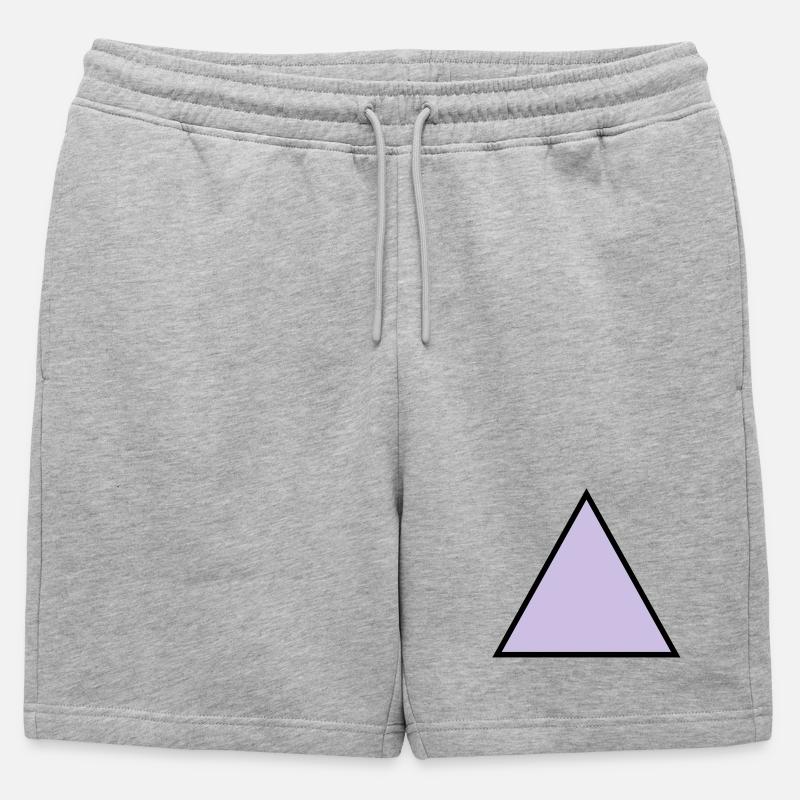 hipster triangle triangle shape - Mens' Premium Organic Sweatshorts - heather grey