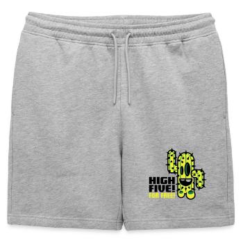 cactus comic - Mens' Premium Organic Sweatshorts - heather grey - Front - AI Model Male 178 light (178cm)