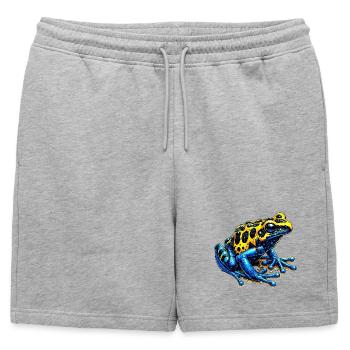 Grenouille - Short de survêtement homme premium - gris chiné - Devant - AI Model Male 178 light (178cm)