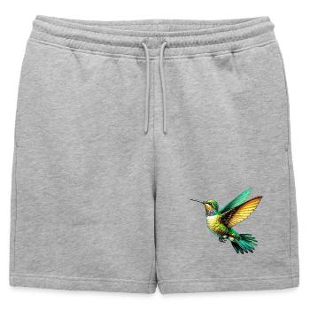Colibri - Short de survêtement homme premium - gris chiné - Devant - AI Model Male 178 light (178cm)