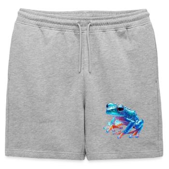 Grenouille - Short de survêtement homme premium - gris chiné - Devant - AI Model Male 178 light (178cm)