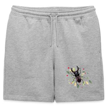 magnifique cerf-volant sombre à feuilles vertes - Short de survêtement homme premium - gris chiné - Devant - AI Model Male 178 light (178cm)
