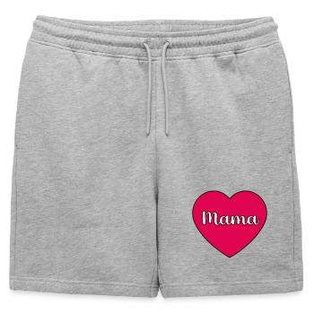 cœur de maman - Short de survêtement homme premium - gris chiné - Devant - AI Model Male 178 light (178cm)