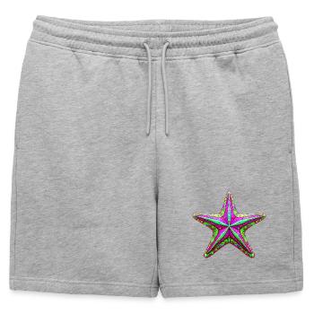Étoile de mer - Short de survêtement homme premium - gris chiné - Devant - AI Model Male 178 light (178cm)