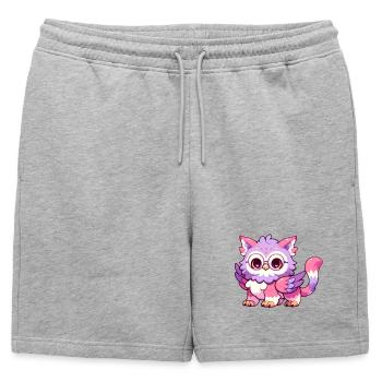Chibi Nyx - Short de survêtement homme premium - gris chiné - Devant - AI Model Male 178 light (178cm)