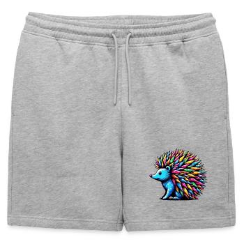Hérisson - Short de survêtement homme premium - gris chiné - Devant - AI Model Male 178 light (178cm)