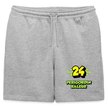 Complaining Périgordin - Mens' Premium Organic Sweatshorts - heather grey - Front - AI Model Male 178 light (178cm)