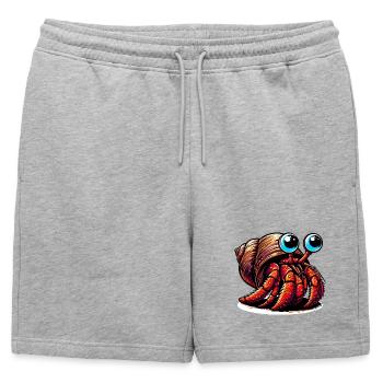 Bernard-l'ermite - Short de survêtement homme premium - gris chiné - Devant - AI Model Male 178 light (178cm)