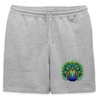 Paon - Short de survêtement homme premium - gris chiné - Devant - AI Model Male 178 light (178cm)
