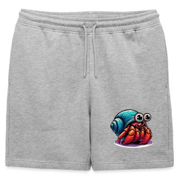 Bernard-l'ermite - Short de survêtement homme premium - gris chiné - Devant - AI Model Male 178 light (178cm)