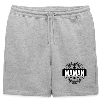 Maman d'Amour - Fête des Mères - Short de survêtement homme premium - gris chiné - Devant - AI Model Male 178 light (178cm)
