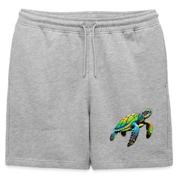 Tortue - Short de survêtement homme premium - gris chiné - Devant - AI Model Male 178 light (178cm)