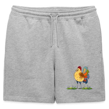 Coq - Short de survêtement homme premium - gris chiné - Devant - AI Model Male 178 light (178cm)