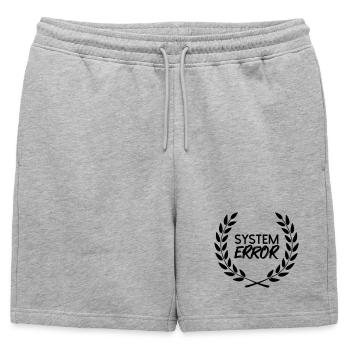 System failure - Mens' Premium Organic Sweatshorts - heather grey - Front - AI Model Male 178 light (178cm)