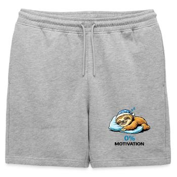 Paresseux endormi à zéro pour cent - Short de survêtement homme premium - gris chiné - Devant - AI Model Male 178 light (178cm)