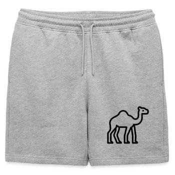 chameau - Short de survêtement homme premium - gris chiné - Devant - AI Model Male 178 light (178cm)