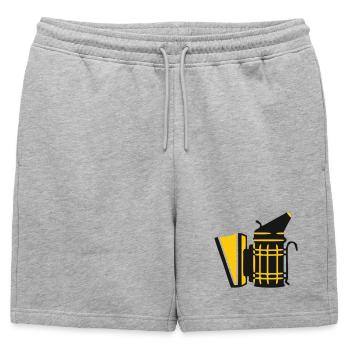 Beekeeper Smoker Beekeeping Bee Whisperer Logo - Mens' Premium Organic Sweatshorts - heather grey - Front - AI Model Male 178 light (178cm)